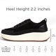 thumbnail image 2 of Zapatillas de deporte con cordones para mujer cómodas zapatillas de plataforma antideslizantes para viajes al aire libre, 2 of 9