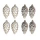 thumbnail image 1 of Billuyoard 8 Uds. De pino de plástico ABS que cuelga, hermosas decoraciones navideñas de cono de pino, 8 Uds. En 1 paquete Kits de decoración para fiestas Dorado champagne, 1 of 5