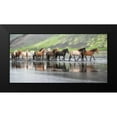 thumbnail image 2 of Burchett, P.H. 24x14 Black Modern Framed Museum Art Print Titled - Icelandic Horses XIV, 2 of 5