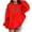 Red, variant on Girls Athletic Hoodie Soft Pullover Sweatshirt With Pocket Comfortable Casual Sportswear For Teen Girls