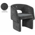 thumbnail image 2 of Meridian Furniture Emmet Black Chenille Fabric Dining Chair / Accent Chair, 2 of 9