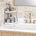 thumbnail image 2 of Organizador de baño de esquina Forbena Countertop, 2 niveles, blanco/gris, 2 of 7