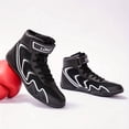 thumbnail image 2 of Men's & Unisex (for all-gender) Boxing Training Shoes - Lightweight Breathable Combat Sports Footwear with Anti-Slip Rubber Sole, Hook-and-Loop Closure - All-Season Gym, MMA, Kickboxing Sneakers, 2 of 7
