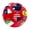 Red 180, variant on World Cup Ball Country Flags World Club National Teams Flag Soccer Ball Size 5 - A Grade Red