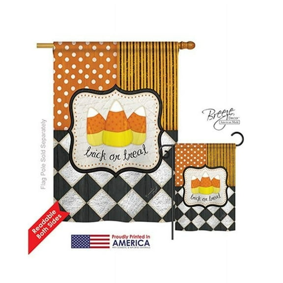 Breeze Decor 12056 Halloween Trick or Treat 2-Sided Vertical Impression House Flag - 28 x 40 in.