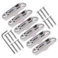 thumbnail image 4 of pitrice 6 Pieces Individual Bridge Saddles Tailpiece Set for Electric Guitar Silver, 4 of 8
