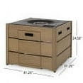 thumbnail image 5 of Outdoor 31" WPC Base Square Propane Fire Pit - 40,000 BTU, Brown, 5 of 9