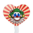 thumbnail image 2 of Clown Happy Face Heart Love Cupcake Picks Toppers Decoration Set of 6, 2 of 6
