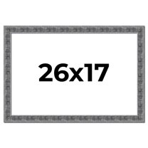 26x17 Frame Silver Black Rustic Sonoma Solid Wood Picture Frame | 1.5 Inch Moulding Width |