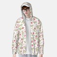 thumbnail image 4 of Daiia Rose Flowers UPF 50+ Sun Protection Hoodie Jacket Lightweight Long Sleeve Sun Shirt for Women Men with Pocket Hiking Outdoor-Large, 4 of 9