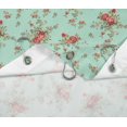 thumbnail image 5 of S4Sassy Green Leaves,Rose & Miosotis Floral Waterproof Bathroom Shower Curtain With Roller Rings Hook-60 x 84 Inch, 5 of 6