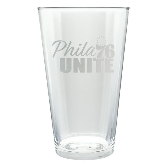 Philadelphia 76ers Etched 16oz. Rally Cry Pint Glass