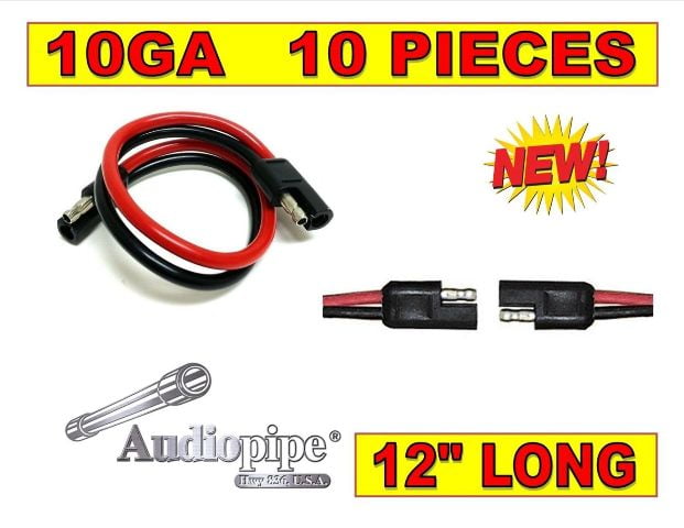 5 Pack 12/" 2 Pin Quick Disconnect 12 Gauge Polarized Molded Connectors Electric