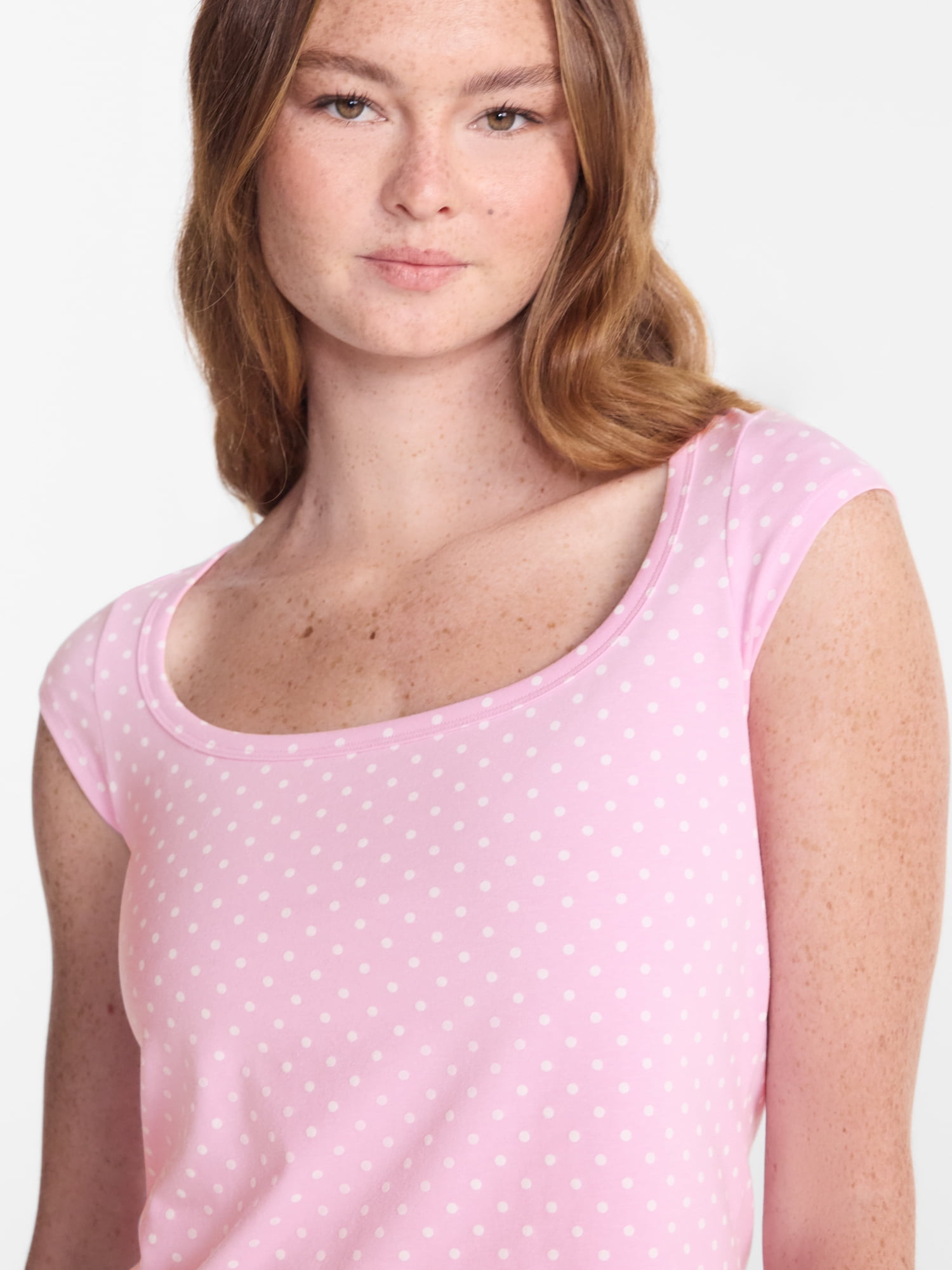 No Boundaries Cloud Core Scoop Neck Sleep Tee, Women's XXS-3X