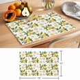 thumbnail image 6 of Lemon Flowers Placemats Set of 12 Country Floral Summer Lemon Fruit Place Mats Indoor Wipeable Table Mats Washable Cloth Dining Table Placemats for Kitchen Holiday Party Home Decor 13x19 Inch, 6 of 9