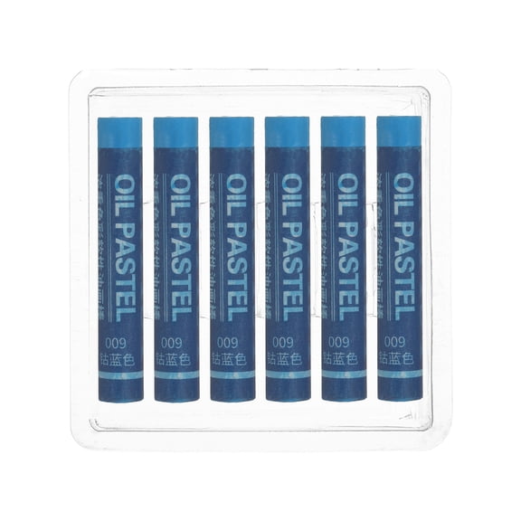 Uxcell Cobalt Blue Oil Pastels, 6Pcs Soft Oil Crayons Creamy Pastels Stick Art Supplies for Art Painting Drawing Blending Graffiti for Drawing Beginners Artists