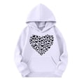 thumbnail image 2 of Bnwani Hoodies for Girls Crew Neck Long Sleeve Pockets Sports Sweatshirt Hearts Graphic Printed Tops Pullover Size 7-8, 2 of 4