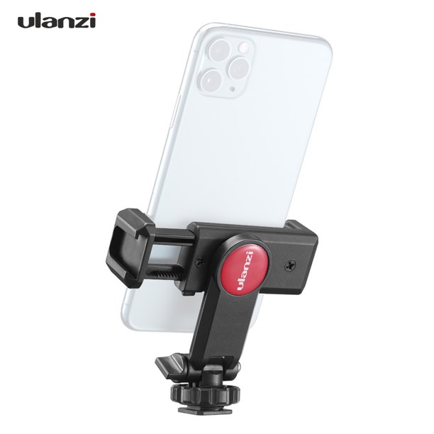 Ulanzi Rotatable Tripod Phone Holder Clamp Clip Mount Adapter with 1/4
