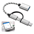 thumbnail image 2 of "Cable 2 En 1 Adaptador Micro Usb V8 Tipo C A Usb 3.0 Otg Belug Color Gris oscuro ", 2 of 5
