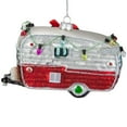 thumbnail image 3 of Northlight Vintage Camper Glass Christmas Ornament - 5" - Red and Silver, 3 of 6