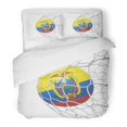 thumbnail image 1 of Juego de Ropa de Cama de 3 Piezas ABPHQTO Actividad Ecuador Bandera Ecuatoriana Balón de Fútbol Funda nórdica con 2 fundas de almohada Twin Size 90 x 68 pulgadas, 1 of 1