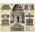 thumbnail image 2 of Vision Studio 23x20 Black Ornate Wood Framed with Double Matting Museum Art Print Titled - Antique City Plan IV, 2 of 4
