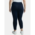 thumbnail image 4 of Terra & Sky Women's Plus High Rise Capri Leggings with Cellphone Pockets, 2-Pack, 4 of 7