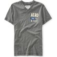 thumbnail image 1 of Aeropostale Nyc N-eas playera adornada con cuello en V para hombre, gris, mediano, 1 of 2