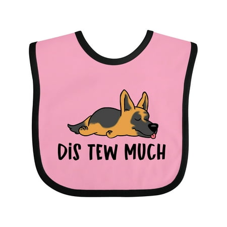

Inktastic Napping Dis Tew Much German Shepherd Gift Baby Boy or Baby Girl Bib