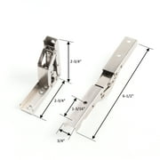 HBL 4 Pack 90 Degree Folding Hinge Bracket for Pull Down Shelf, Cabinet Drawers or DIY Projects
