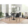 thumbnail image 3 of LumiSource Black Steel, Charcoal Fabric Smith Dining Chair - Set of 2, 3 of 12