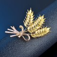 thumbnail image 4 of Broche de oreja de trigo, broche de cebada dorada de cosecha para mujer, accesorios elegantes para vestido Cheongsam, 4 of 5