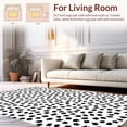 thumbnail image 2 of ODIKA 5'x7' Machine Washable Non-Slip Area Rug, Moody Black and Spotted with Interlocking Design High Traffic Rug, Black, 289650, 2 of 7