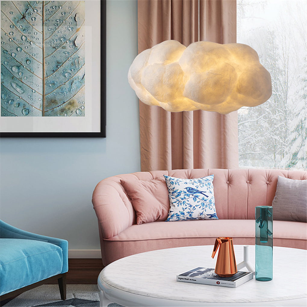 Cotton Cloud Shape Light Creative LED Non Woven Hanging Lamp Home Bedroom Decor 