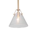thumbnail image 5 of Uolfin Modern Mini Pendant Light, 1-Light Gold Kitchen Island Pendant Light with Seeded Glass Shade, 5 of 9