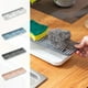thumbnail image 1 of Fiudx Escurridor de Cocina de Doble Capa, Drenaje Eficaz, Ahorro de Espacio, Organizador Multiusos, para Guardar Trapos y Esponjas, Blanco, Rosa, Azul y Gris, 30 X 10 X 3 Cm., 1 of 7