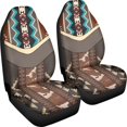 thumbnail image 3 of XYZCANDO 2 pcs Car Seat Covers for Interior Front Car Seat Covers Auto Accessories Washable, Van Truck SUV Car Front Seat Covers, Geometric Cowhide, 3 of 10