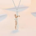 thumbnail image 6 of D-GROEE Couple Necklace Hop Embrace Couple Pendant Necklace Adjustable Length Him Her Hugging Pendant Necklace Anniversary Jewelry Valentine Day Gift Hug, 6 of 8