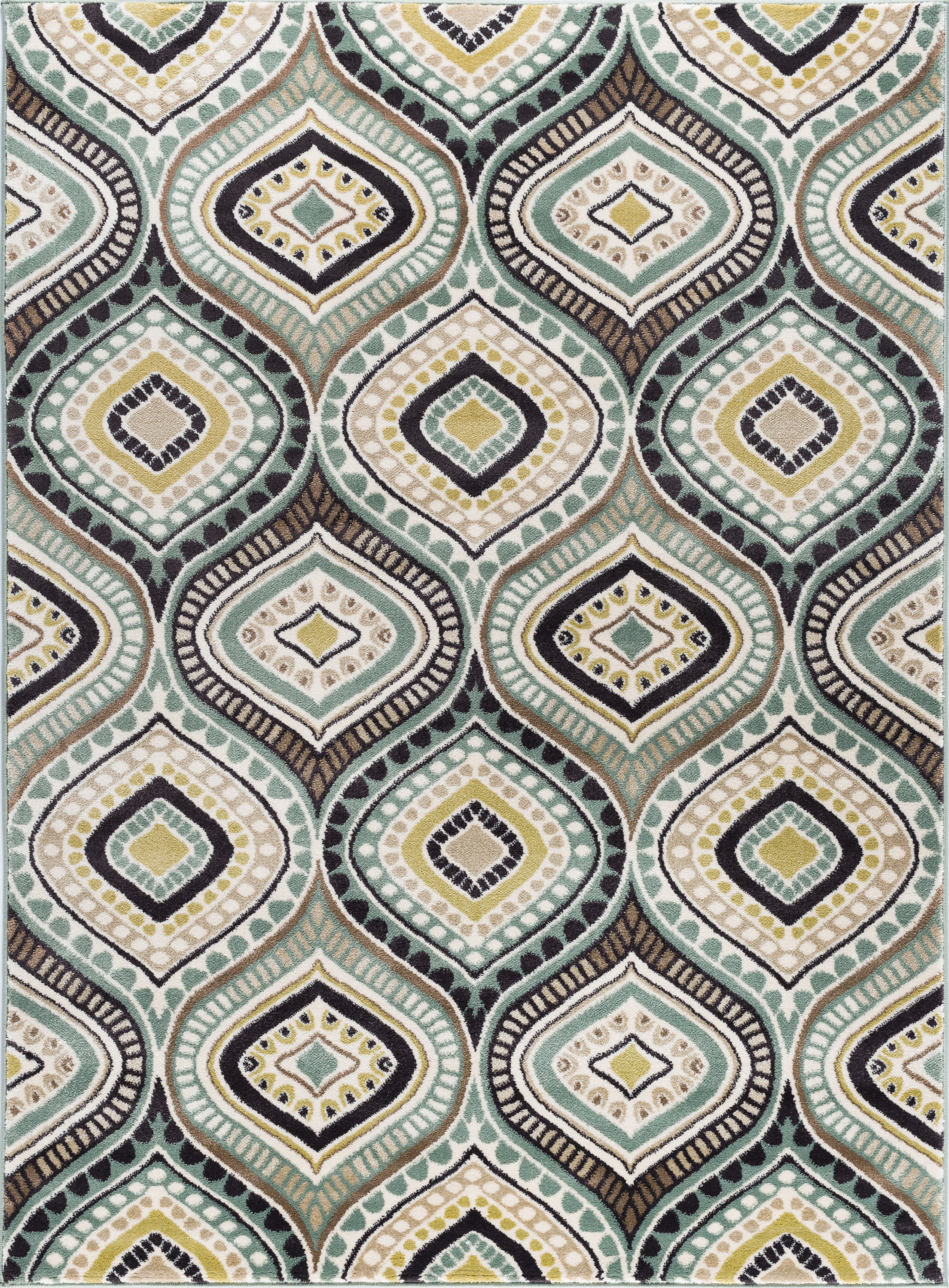 Capri Contemporary 8' x 10' Multi-Color Polypropylene Indoor Area Rug