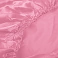 thumbnail image 3 of Lorviah Satin Fitted Crib Sheet for Standard Crib & Toddler Mattress - 28"x52" - Soft Smooth, Pink, 3 of 5