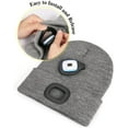 thumbnail image 4 of Sinhoon Unisex Beanie Hat with Light, USB Rechargeable Hands Free LED Headlamp Hat, Knitted Night Light Beanie Cap Flashlight Hat, Men Gifts for Dad Father Husband (Grey), 4 of 7