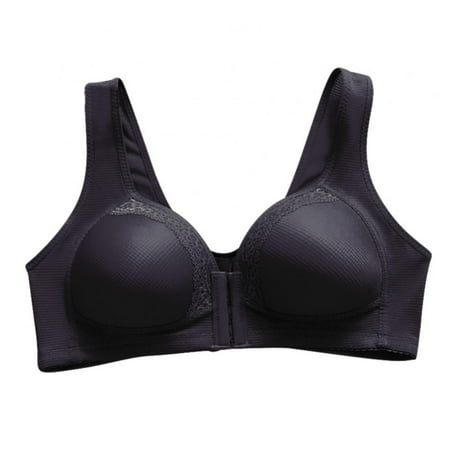 

MOOSUP Thin Lace Front Buckle Style Non-wireless Underwear with Back Breasts and Beautiful Back Bra