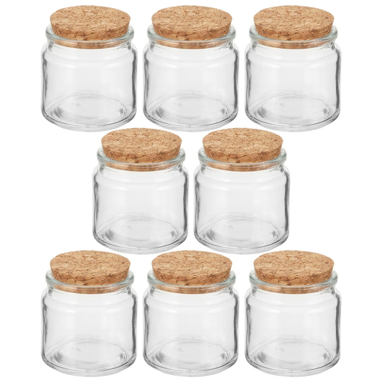 8pcs Empty Candle Containers Glass Candle Jars Candle Making Jars with Lids Clear Candle Jars, Size: 22x20x8CM