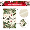 thumbnail image 5 of diyeu Poinsettia Holly Berries Christmas Garden Flag 12x18 Inch Double Sided Outside, Floral Welcome Winter Holiday Yard Outdoor Decorative Flag, 5 of 6
