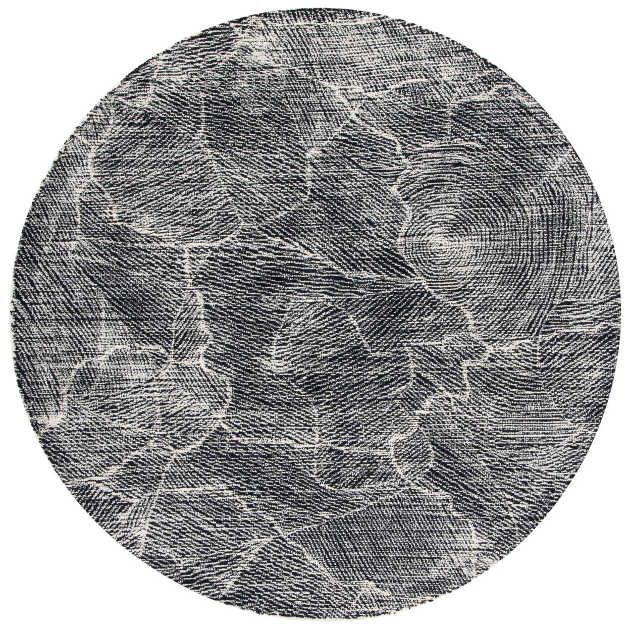 SAFAVIEH Metro Patricia Distressed Area Rug, Black/Ivory, 5' x 8'