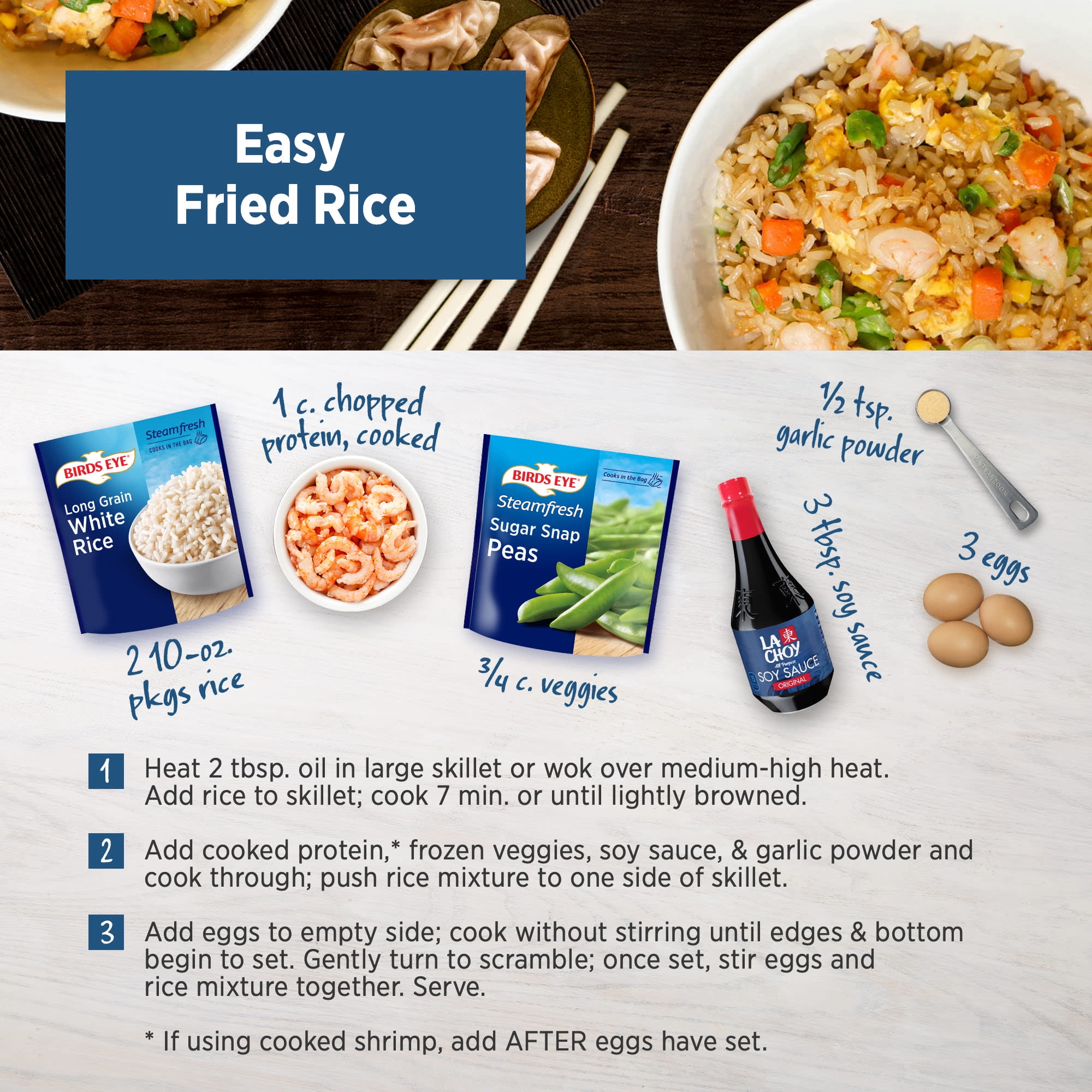 Birds Eye Long Grain White Rice, Frozen Side, 10 oz. Bag