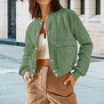 thumbnail image 3 of Aellinatey Womens Crop Jacket Long Sleeve Shacket Lightweight Fall Casual Coat with Pockets, 3 of 9