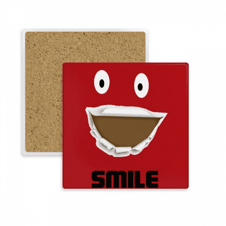 

Happy Red Emotion Sle Wide Coaster Cup Mat Mug Subplate Holder Insulation Stone