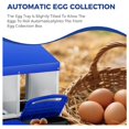 thumbnail image 5 of EastVita 4 Holes Galvanized Steel Chicken Nesting Box-Automatic Roll Out Egg Collection Removable Tray-Weatherproof Wall Mount Laying Box with Perch for Hens-Easy Clean Assemble for Coop-Blue, 5 of 7