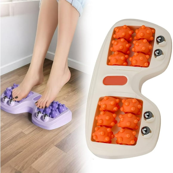 Portable Double Foot Massage Roller, New Dual Foot Massage Roller for Relieve Pain from Plantar Fasciitis and Improved Circulation for Home & Office